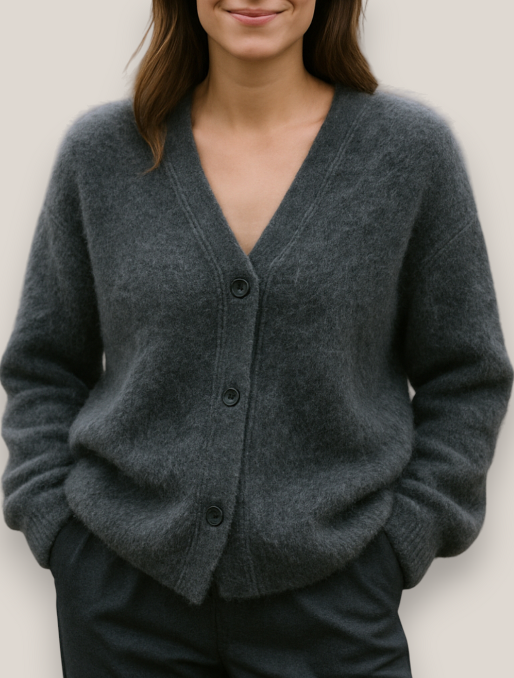 The Ainsley Knit Jumper V Neck Long Sleeve Sweater