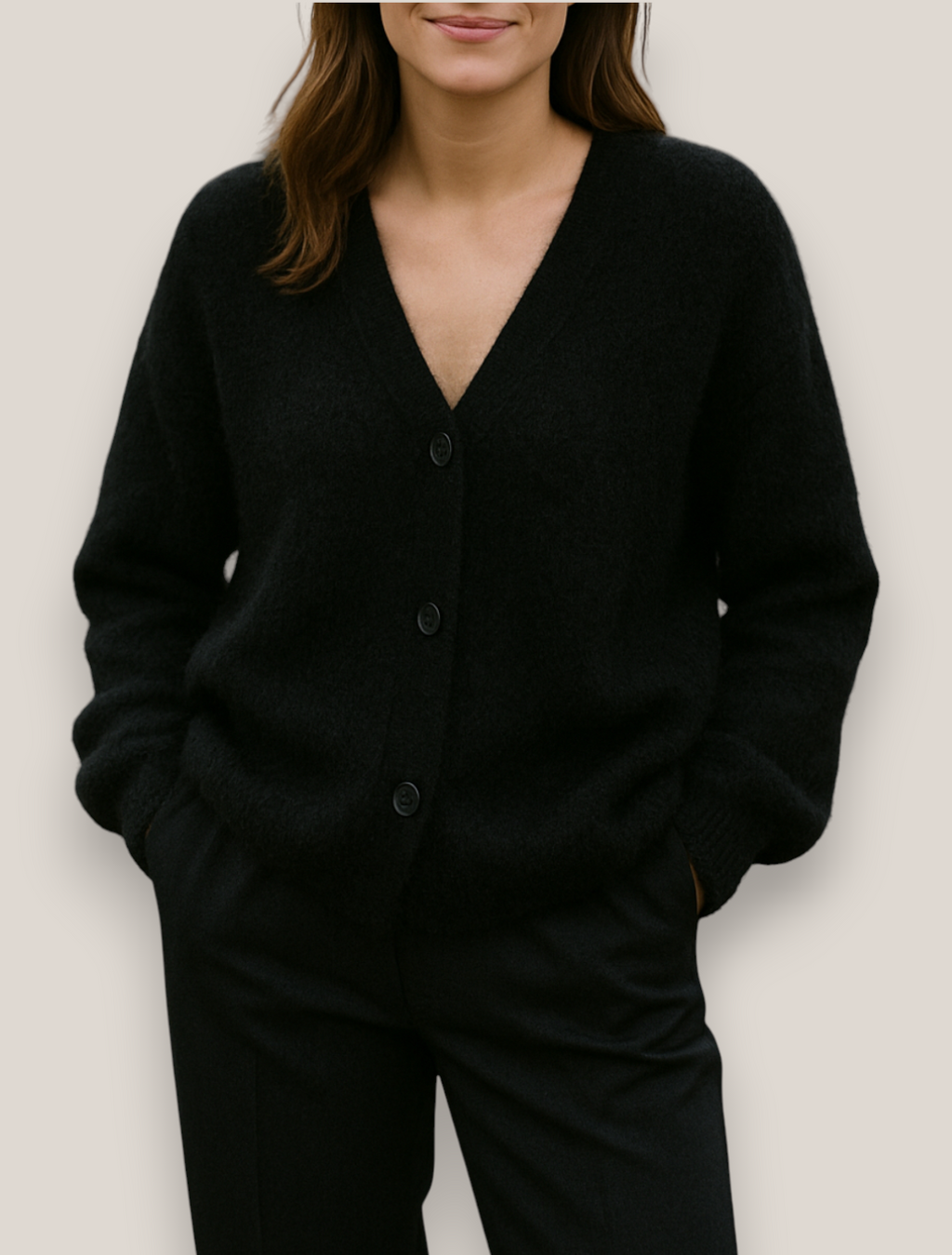 The Ainsley Knit Jumper V Neck Long Sleeve Sweater