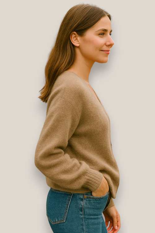 The Ainsley Knit Jumper V Neck Long Sleeve Sweater