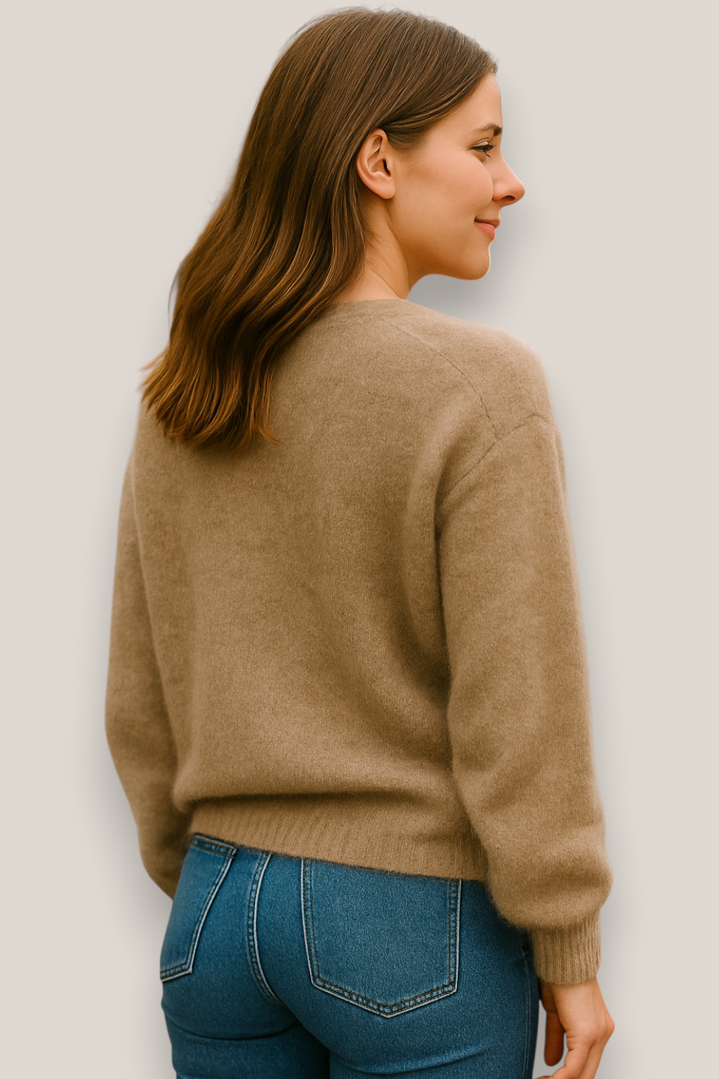 The Ainsley Knit Jumper V Neck Long Sleeve Sweater