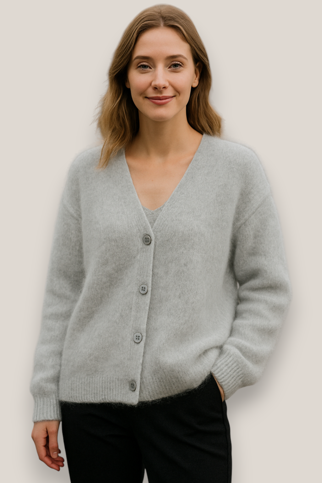 The Ainsley Knit Jumper V Neck Long Sleeve Sweater