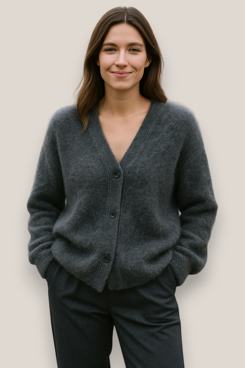 The Ainsley Knit Jumper V Neck Long Sleeve Sweater