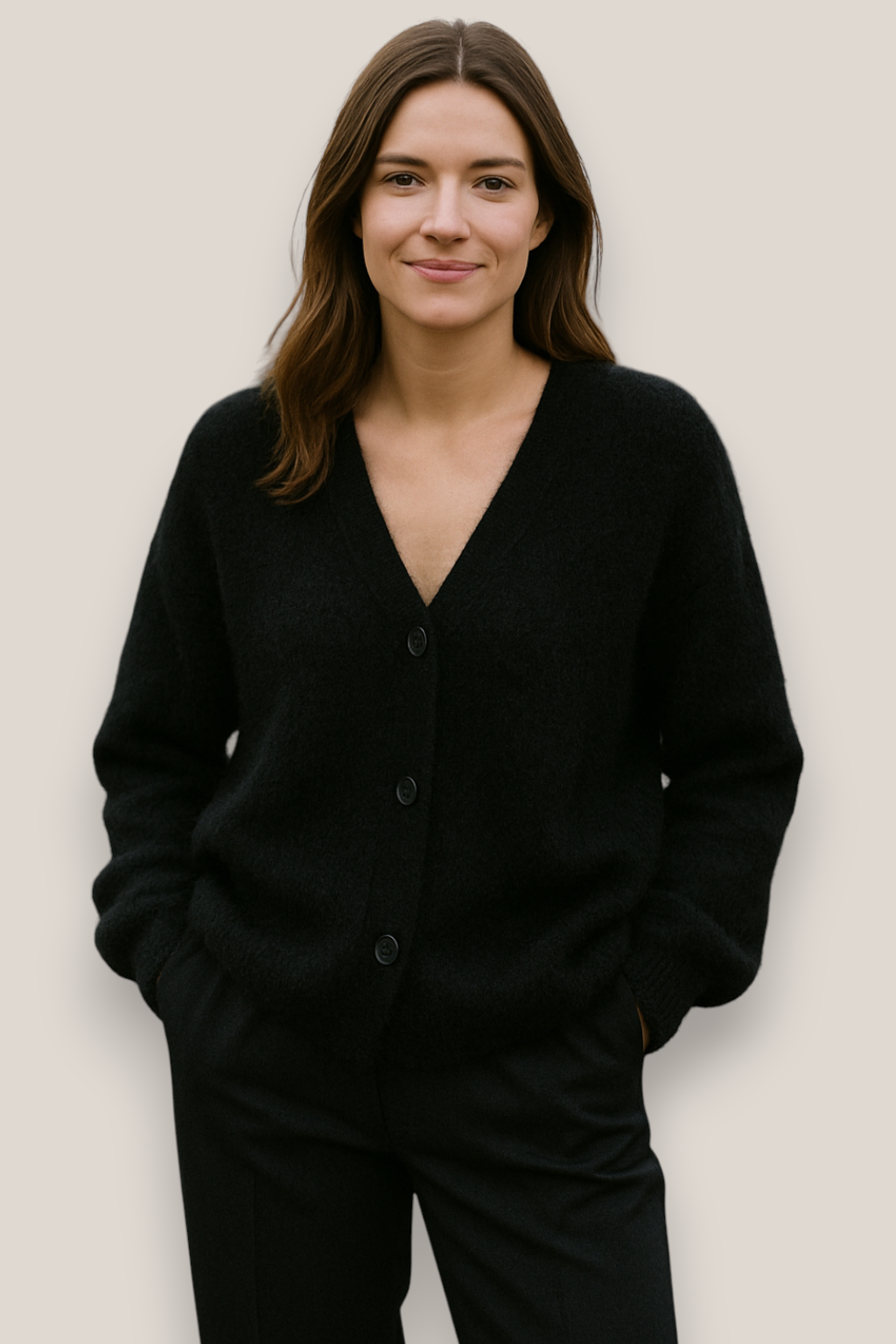 The Ainsley Knit Jumper V Neck Long Sleeve Sweater