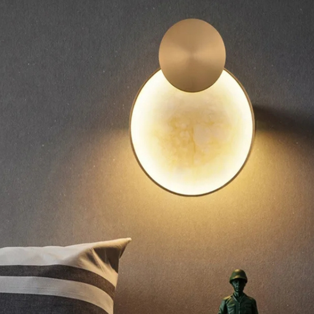 The Alabria Modern Alabaster LED Wall Light