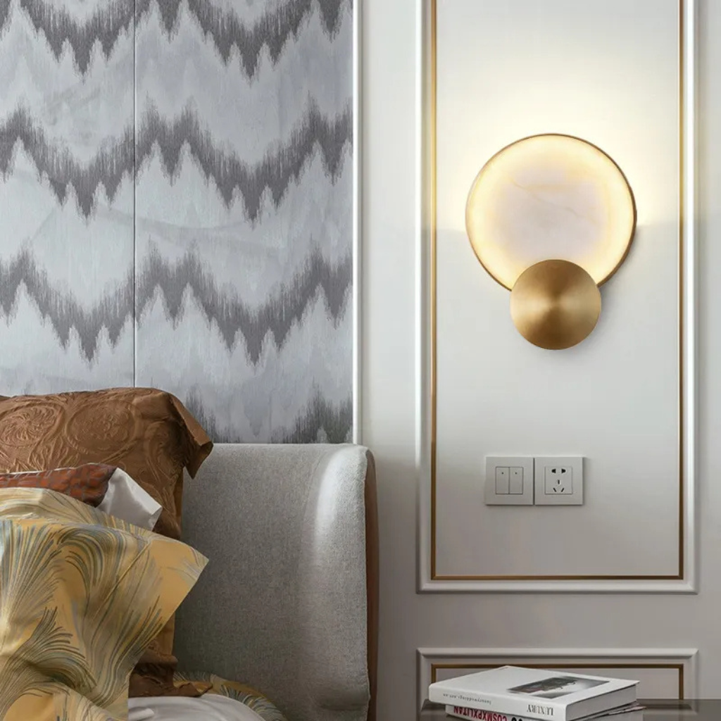The Alabria Modern Alabaster LED Wall Light