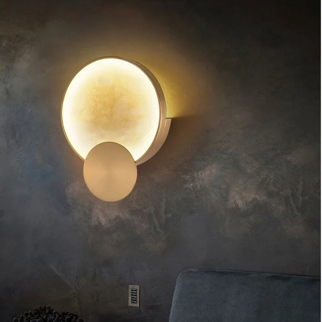 The Alabria Modern Alabaster LED Wall Light