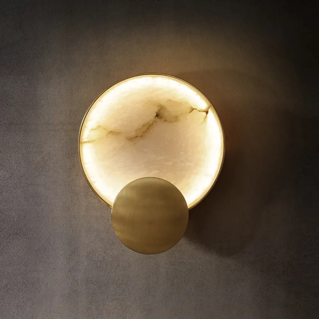 The Alabria Modern Alabaster LED Wall Light
