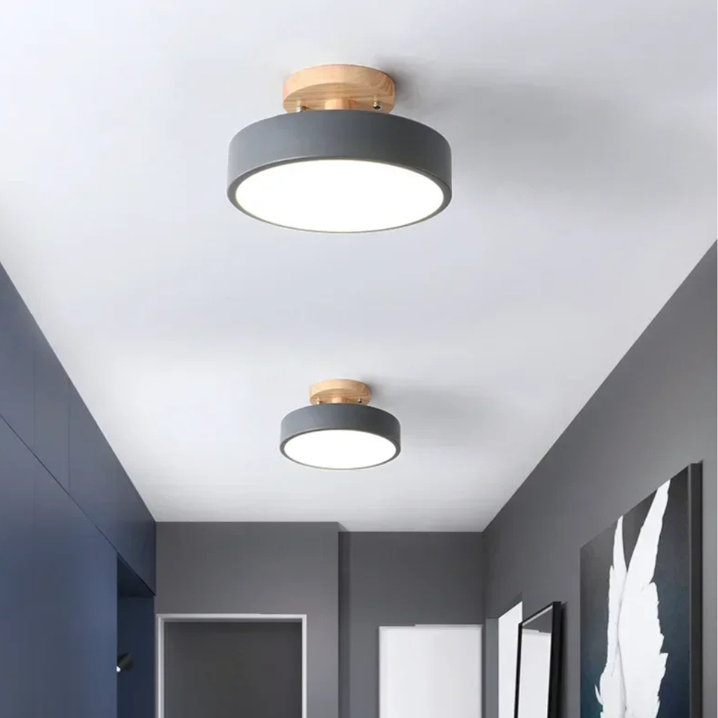 The Aldera Nordic Wooden Round Ceiling Light