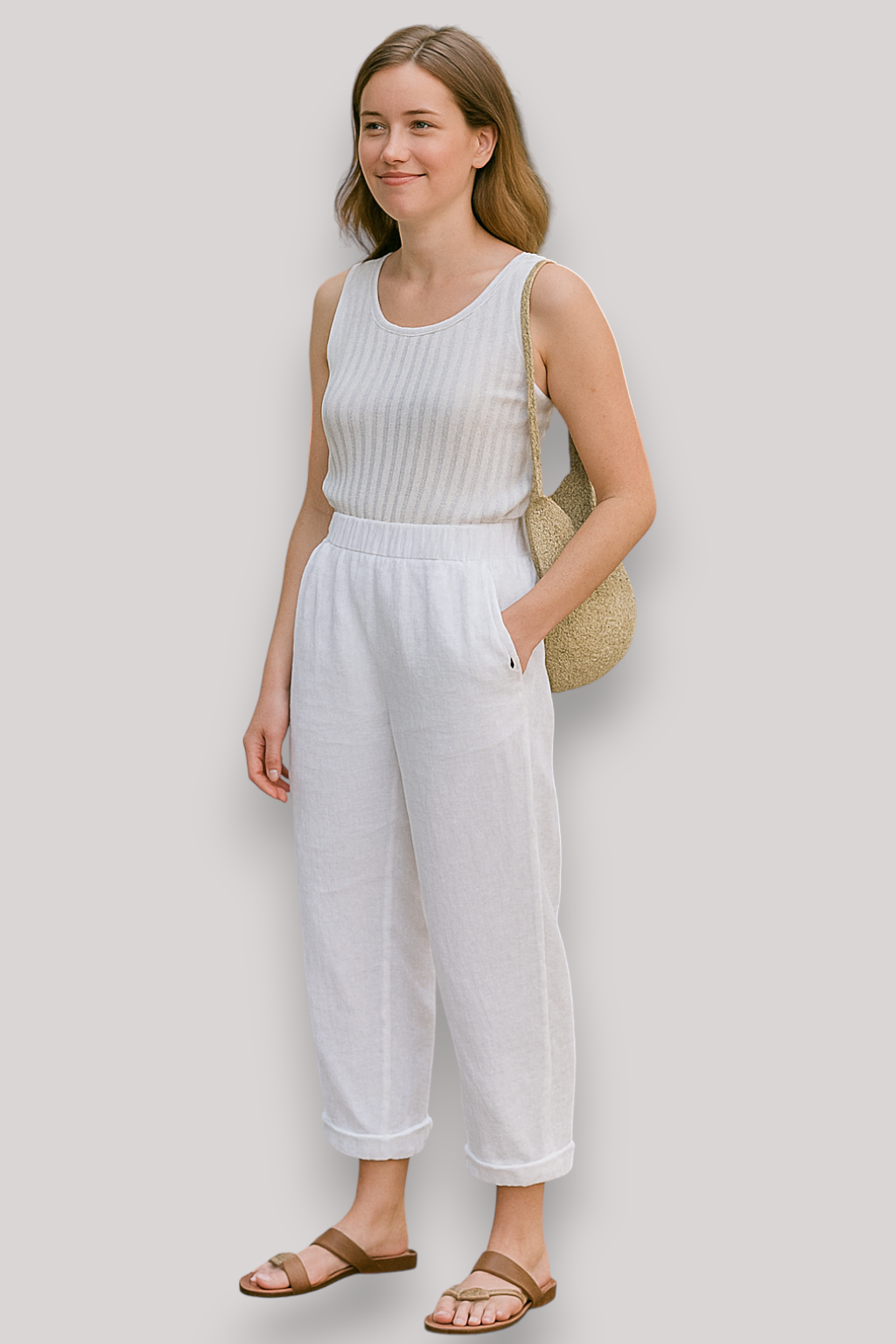 The Aldwyn Harem Trousers Linen Blend Relaxed Fit Pants