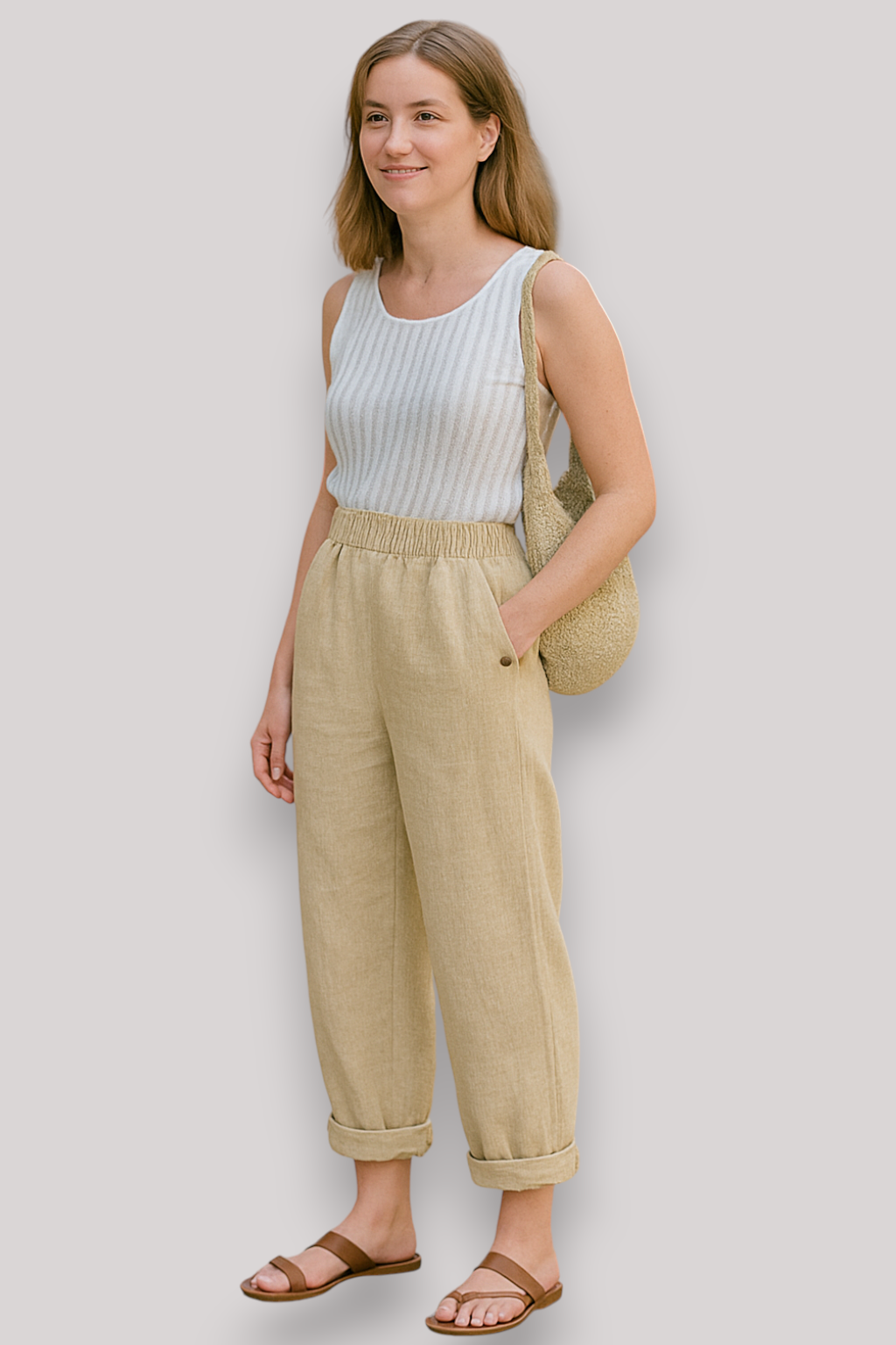 The Aldwyn Harem Trousers Linen Blend Relaxed Fit Pants