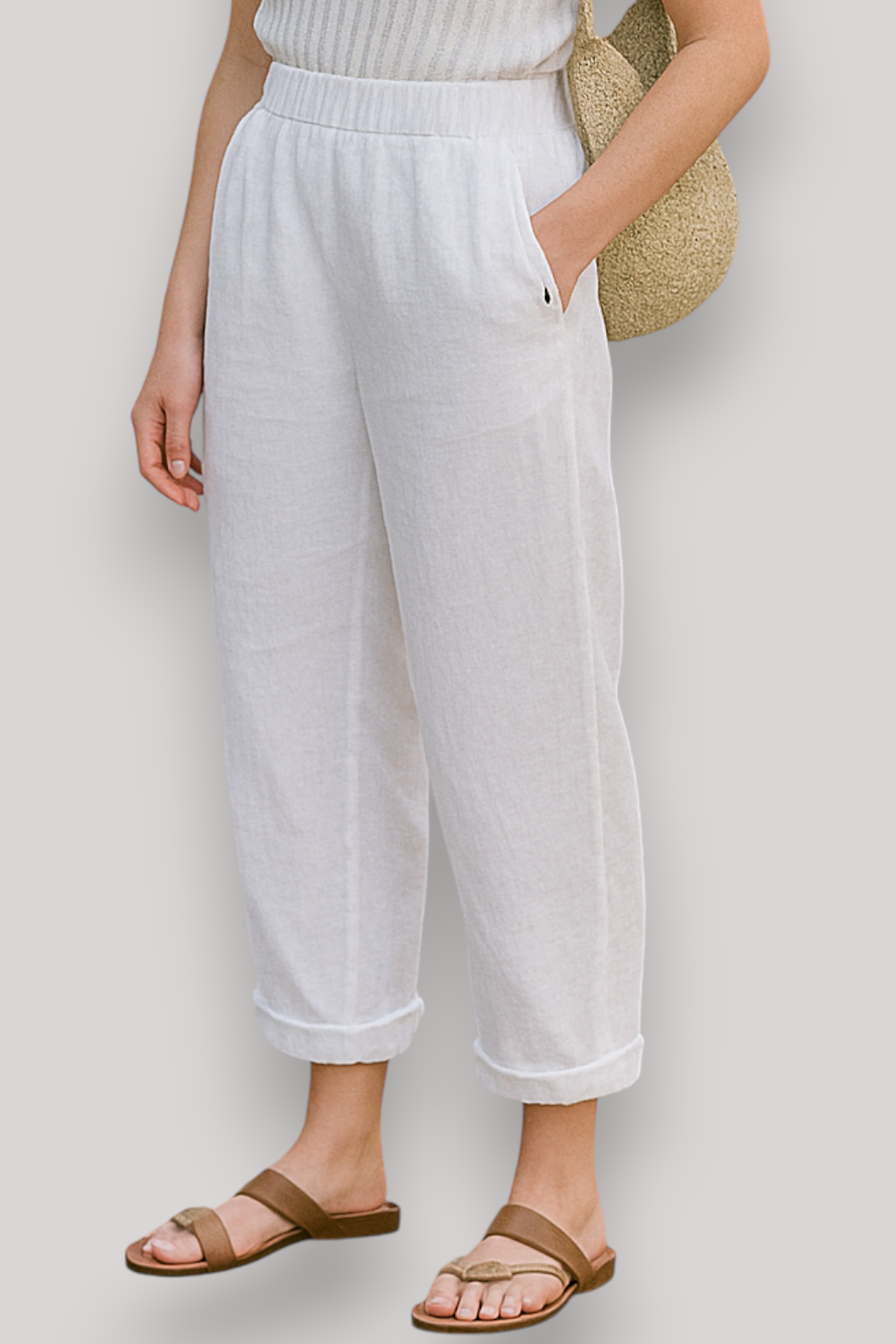 The Aldwyn Harem Trousers Linen Blend Relaxed Fit Pants