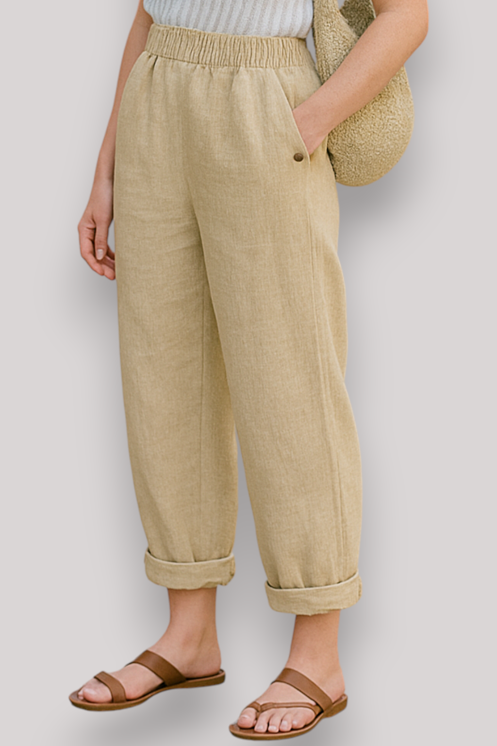 The Aldwyn Harem Trousers Linen Blend Relaxed Fit Pants
