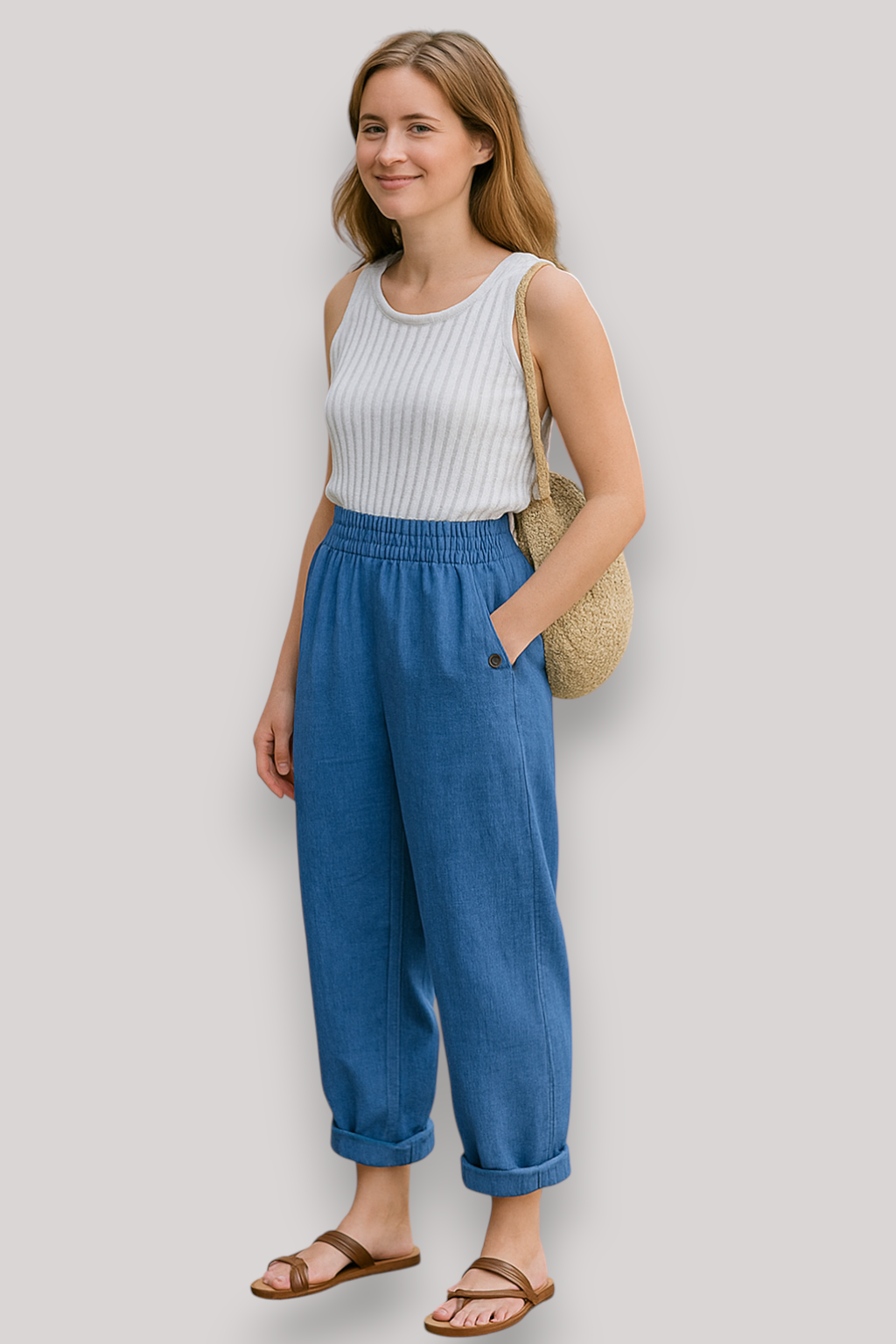 The Aldwyn Harem Trousers Linen Blend Relaxed Fit Pants