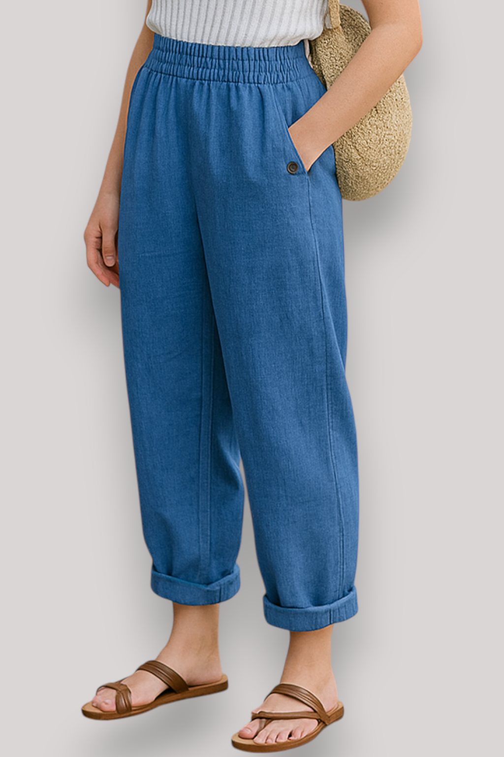 The Aldwyn Harem Trousers Linen Blend Relaxed Fit Pants
