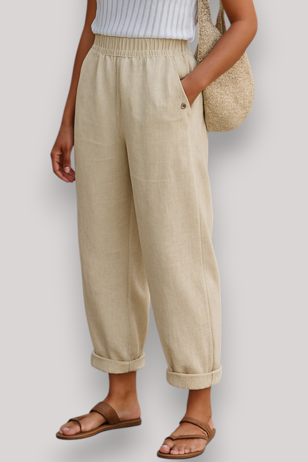 The Aldwyn Harem Trousers Linen Blend Relaxed Fit Pants