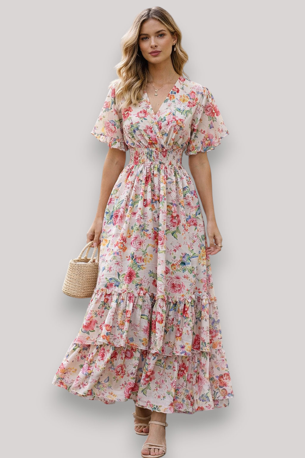 The Alice Women's Ruffle Maxi Floral Dress