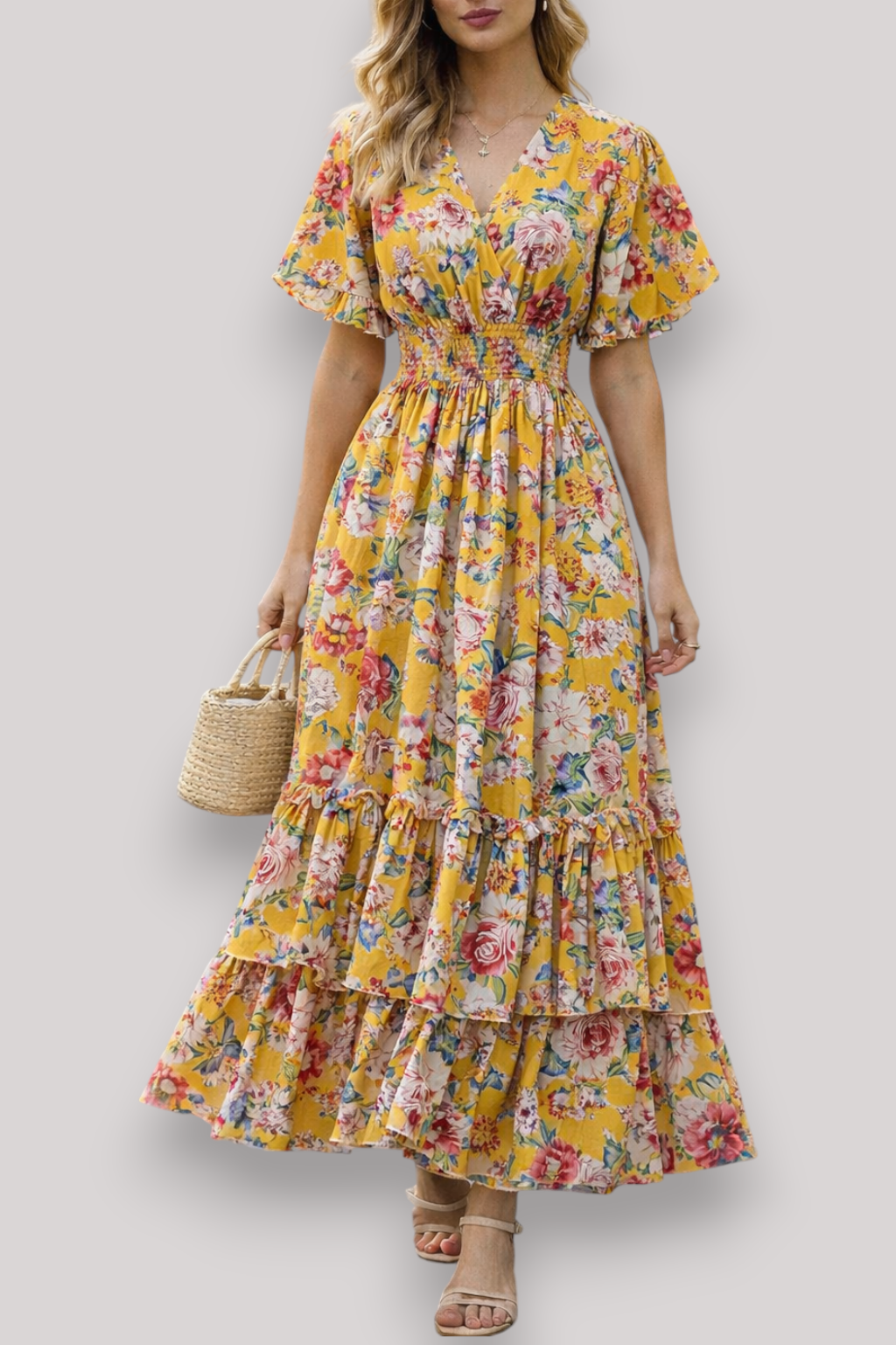 The Alice Women's Ruffle Maxi Floral Dress