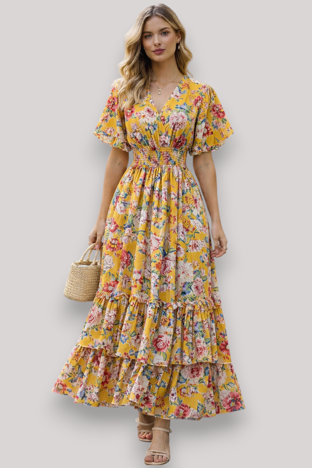 The Alice Women's Ruffle Maxi Floral Dress