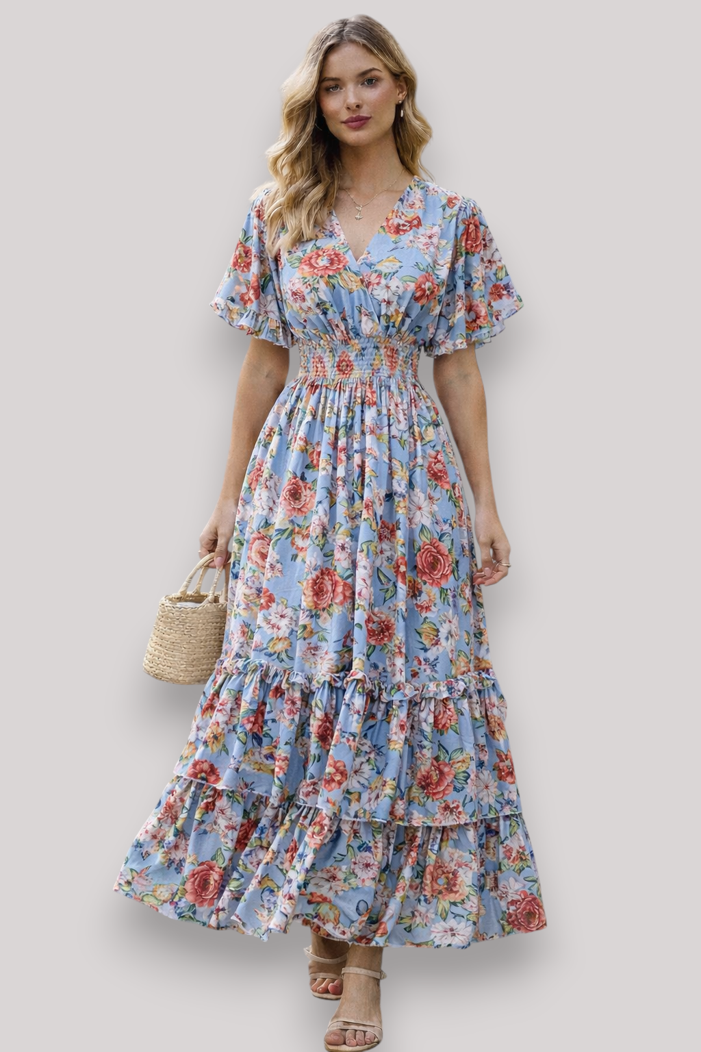 The Alice Women's Ruffle Maxi Floral Dress