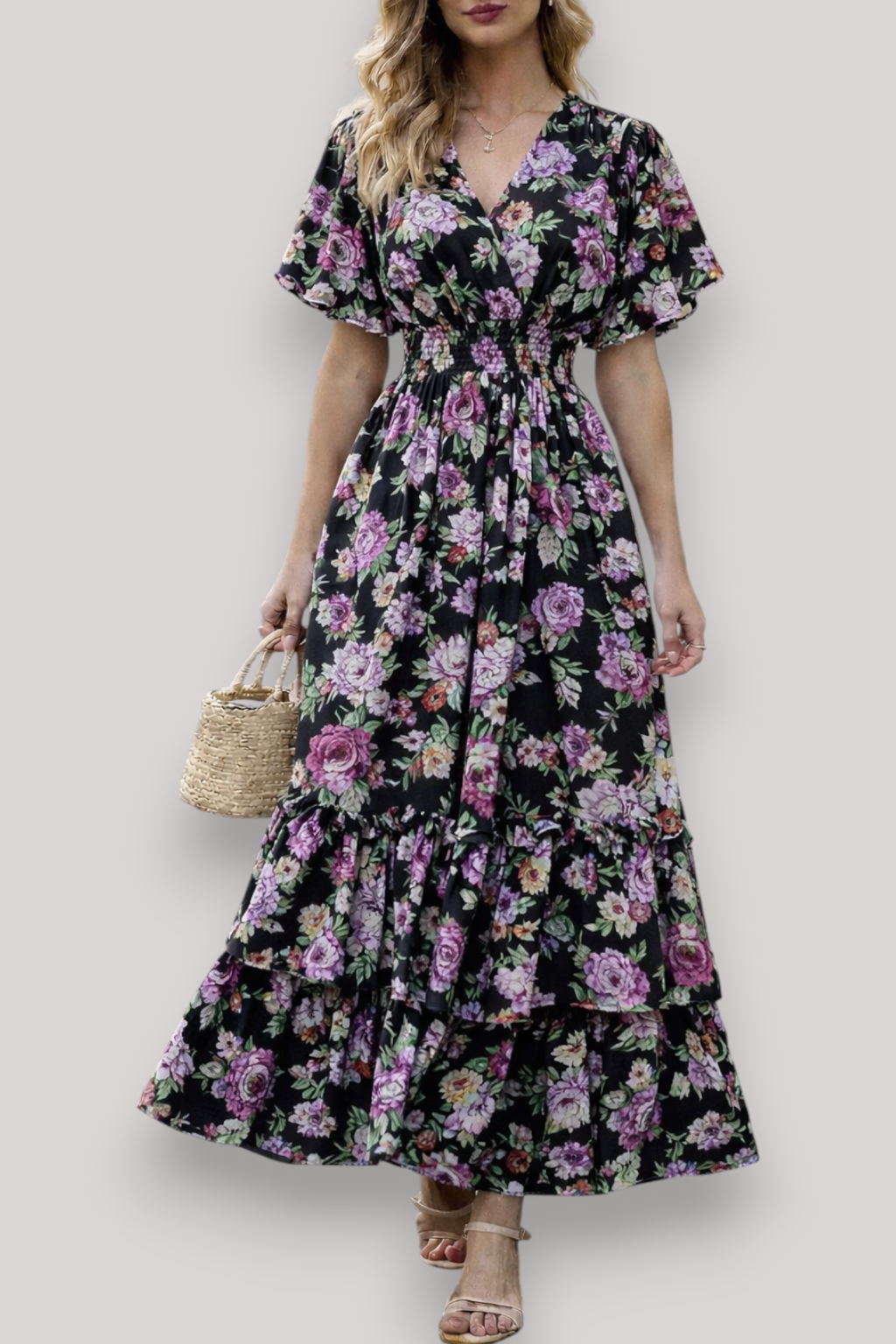 The Alice Women's Ruffle Maxi Floral Dress