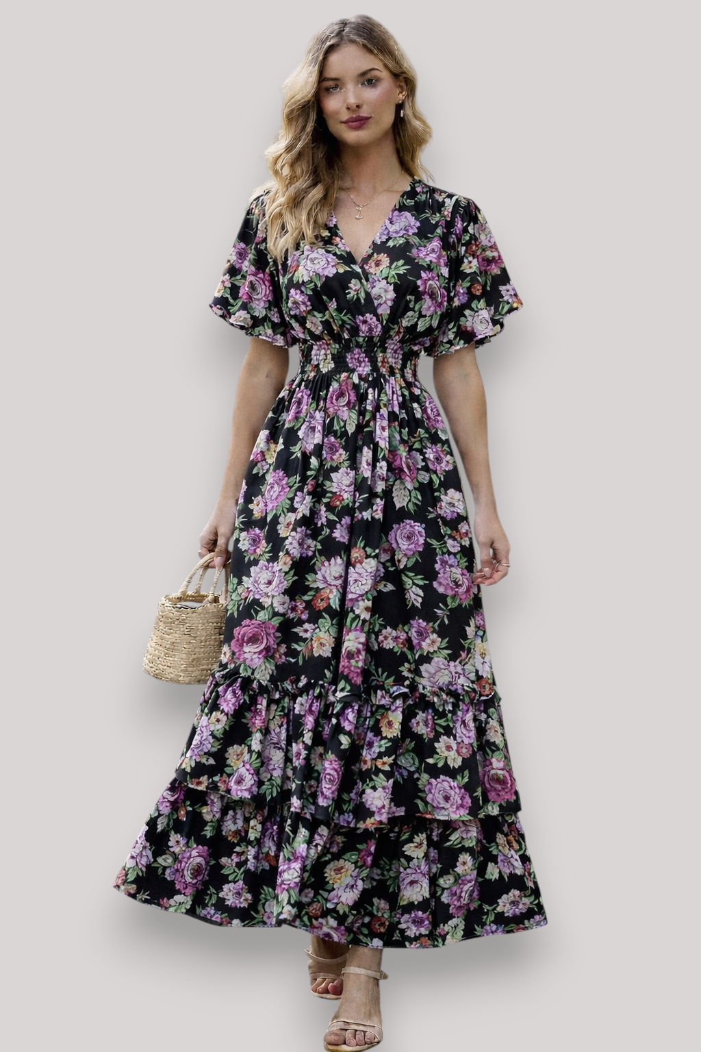 The Alice Women's Ruffle Maxi Floral Dress