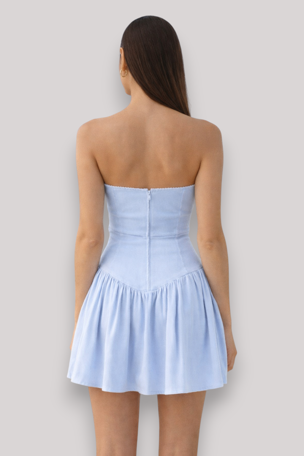 The Allegra Mini Dress Empire Waist Sleeveless Evening Style