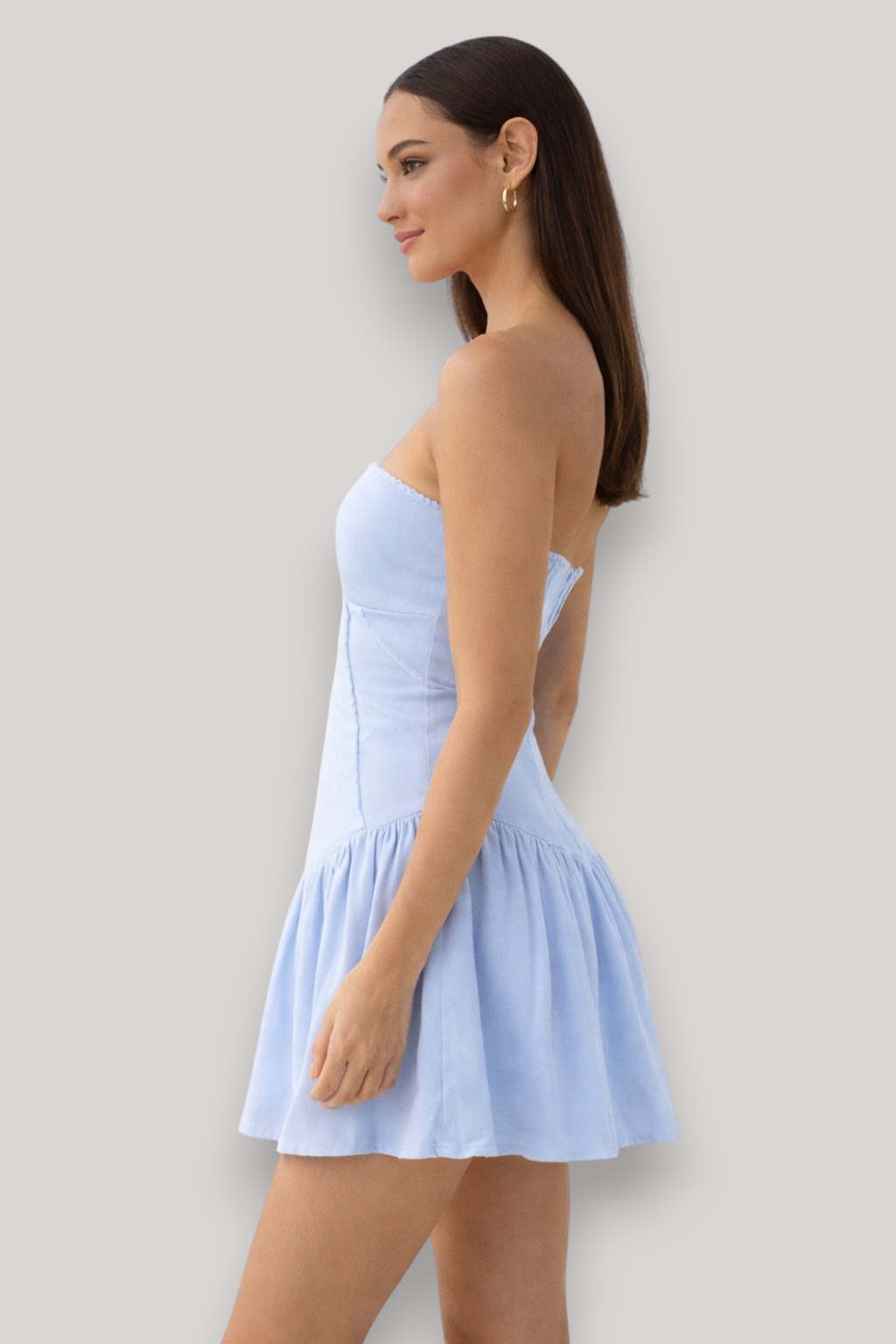 The Allegra Mini Dress Empire Waist Sleeveless Evening Style