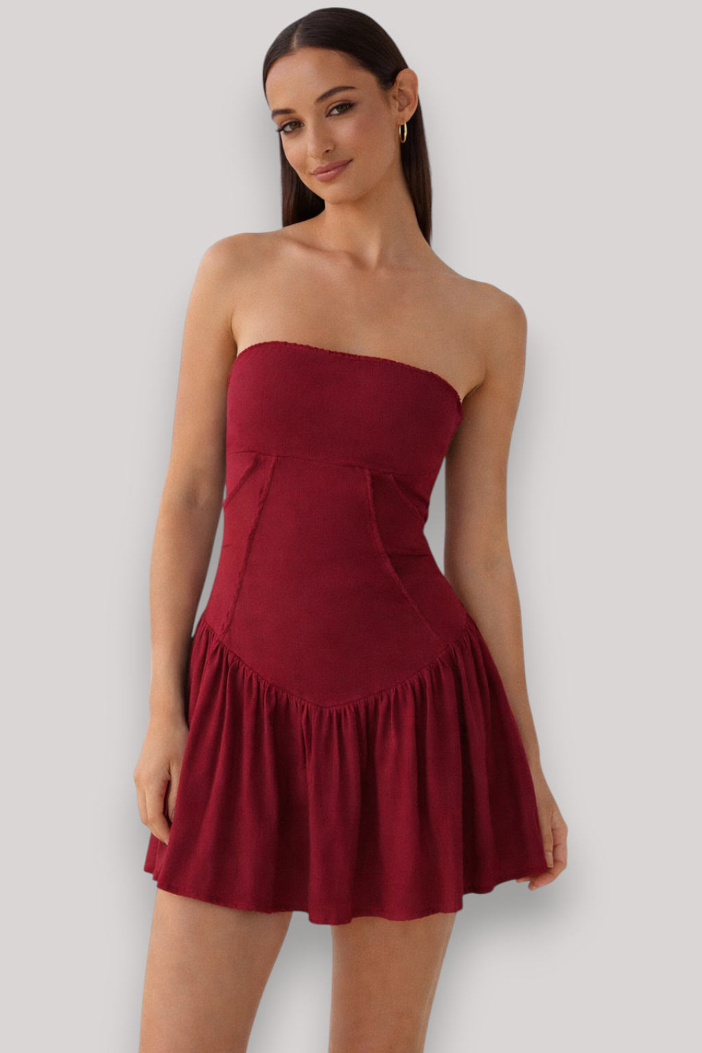 The Allegra Mini Dress Empire Waist Sleeveless Evening Style