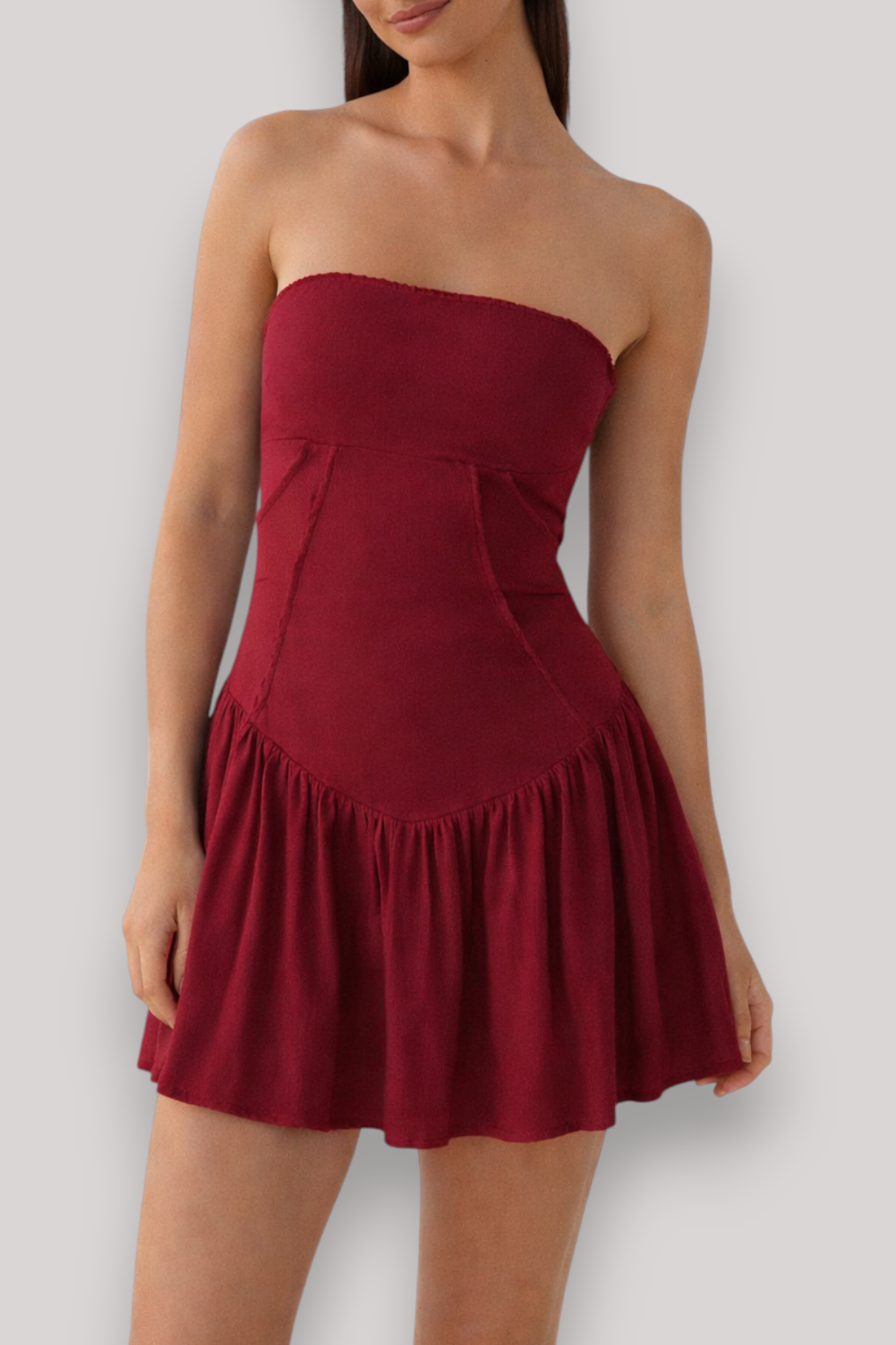 The Allegra Mini Dress Empire Waist Sleeveless Evening Style