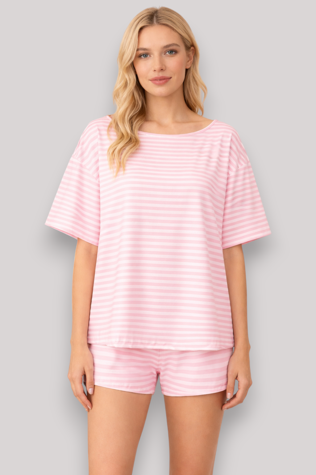 The Althea Women's Two Piece Set Summer Short Sleeve Top And Shorts