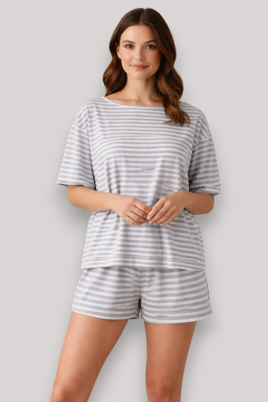 The Althea Women's Two Piece Set Summer Short Sleeve Top And Shorts