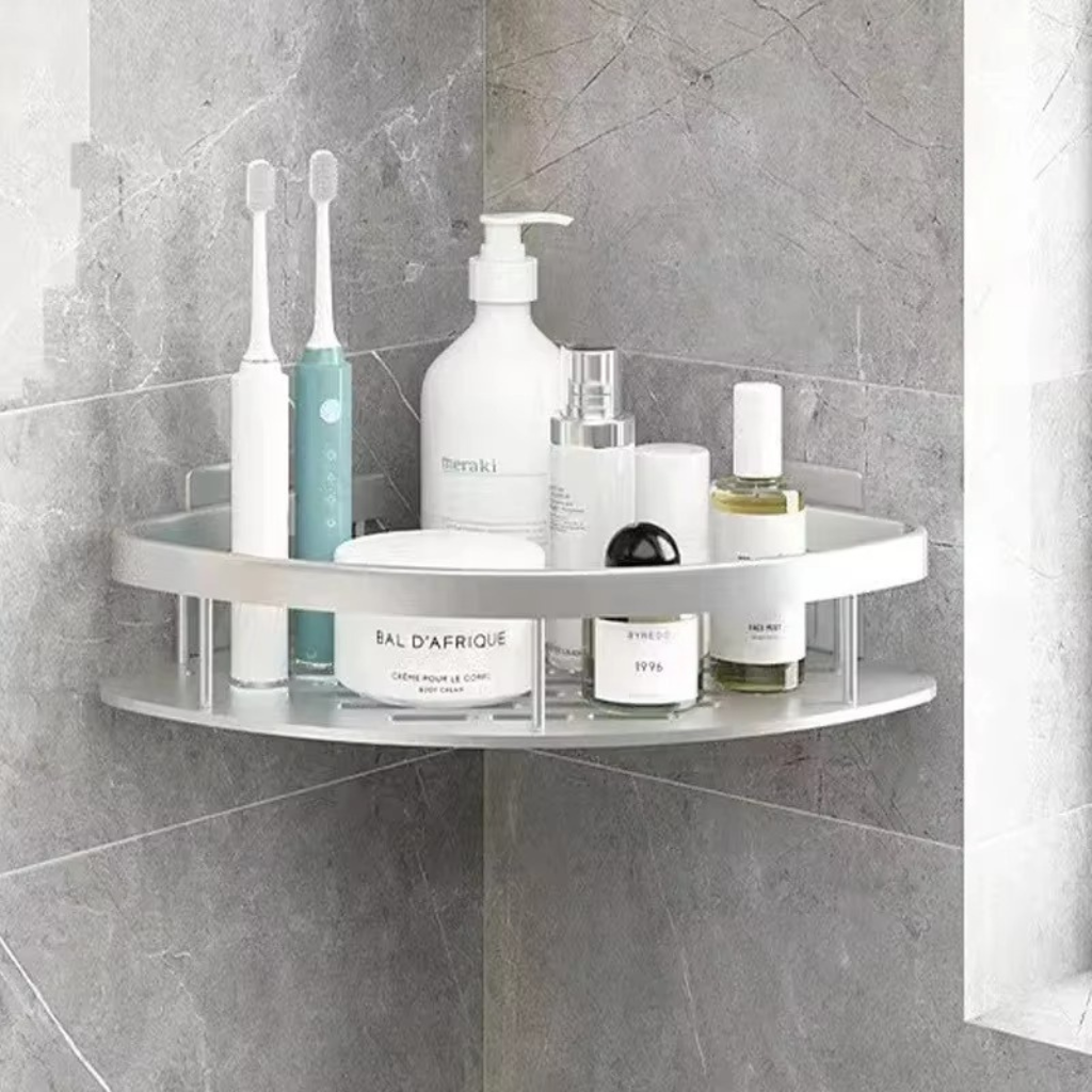 The Aluvia No Drill Corner Shelf