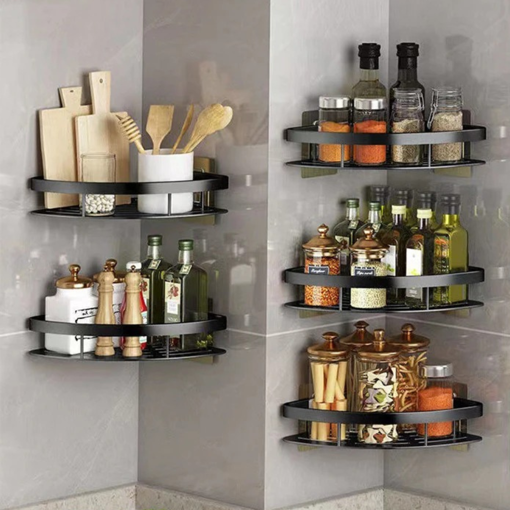 The Aluvia No Drill Corner Shelf