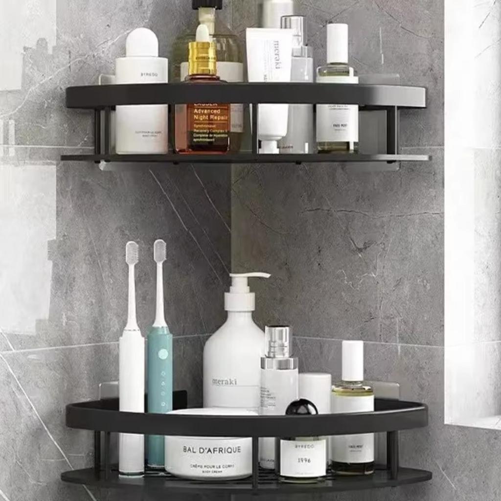 The Aluvia No Drill Corner Shelf