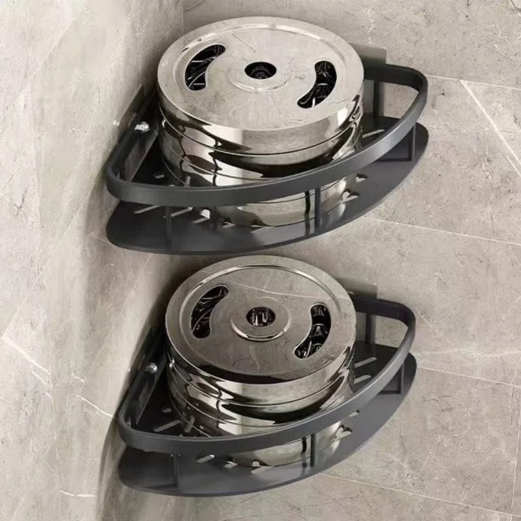 The Aluvia No Drill Corner Shelf