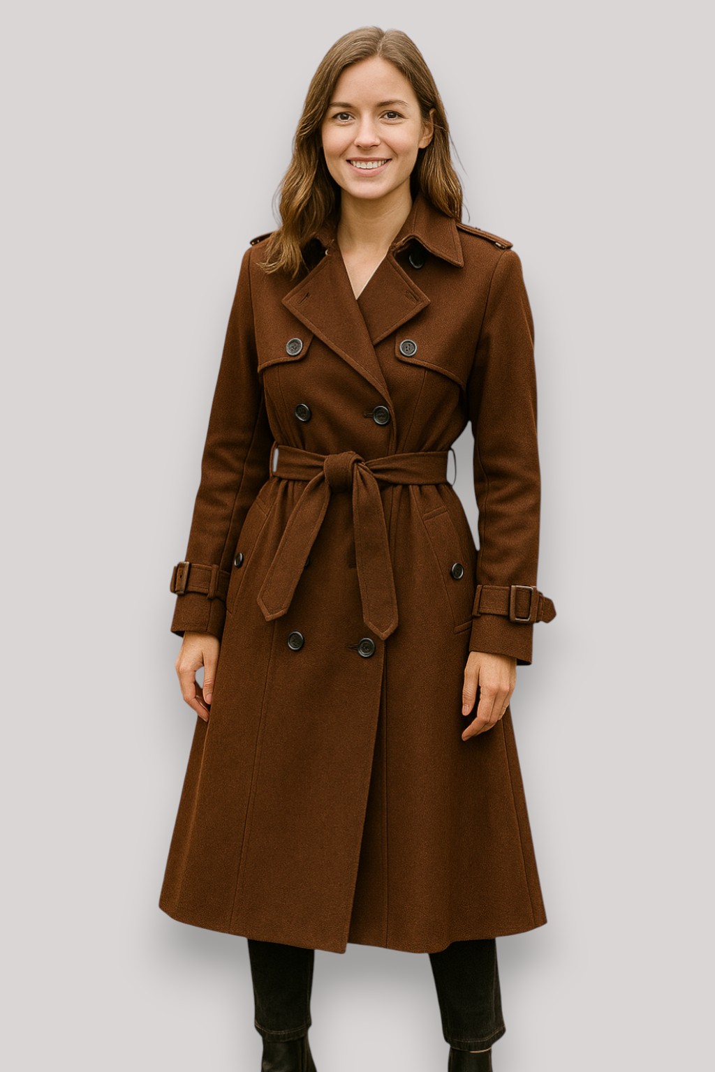 The Winslow Double Breasted Trench Coat Long Winter Windbreaker