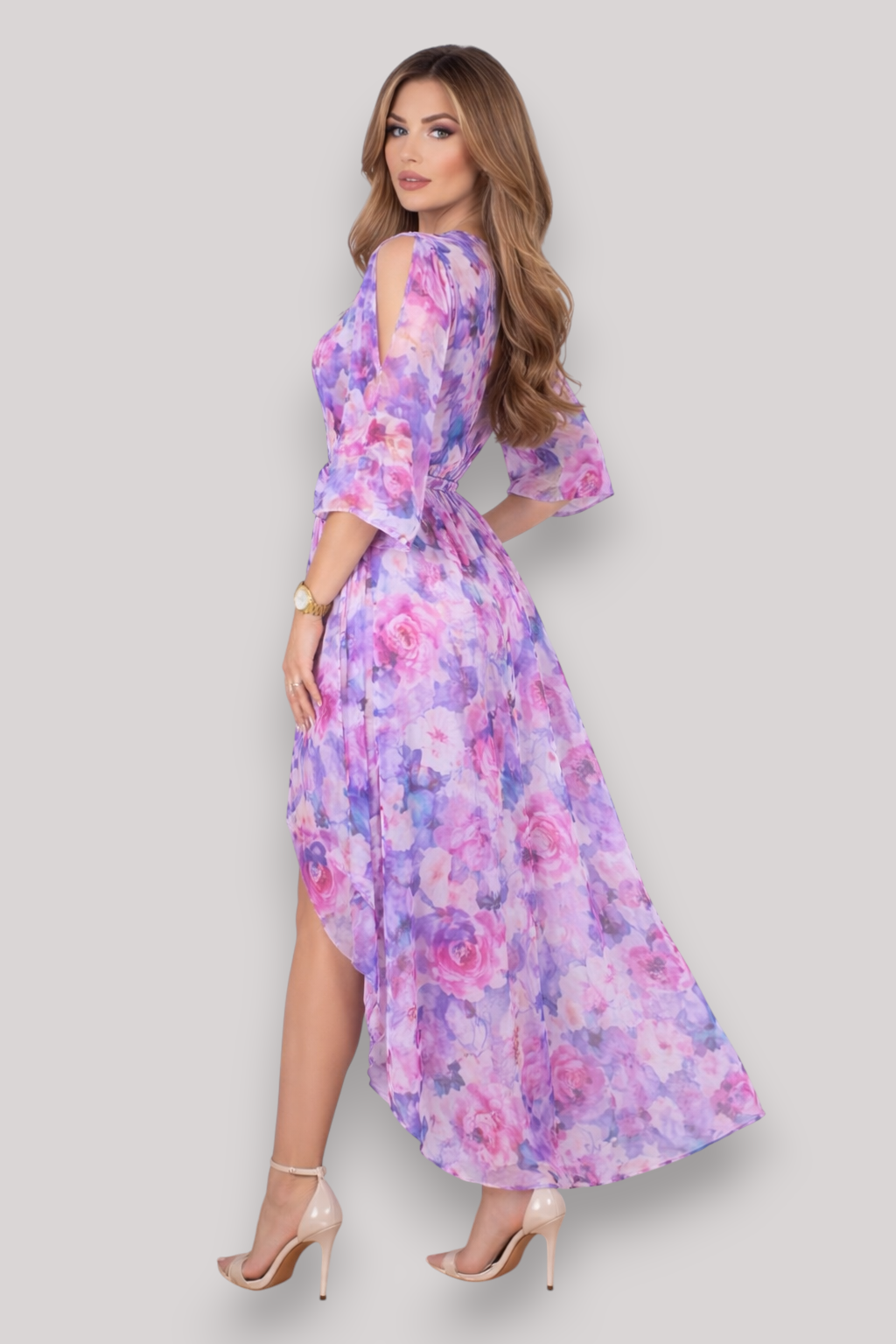 The Amaralisa Women's Elegant Floral Midi Dress