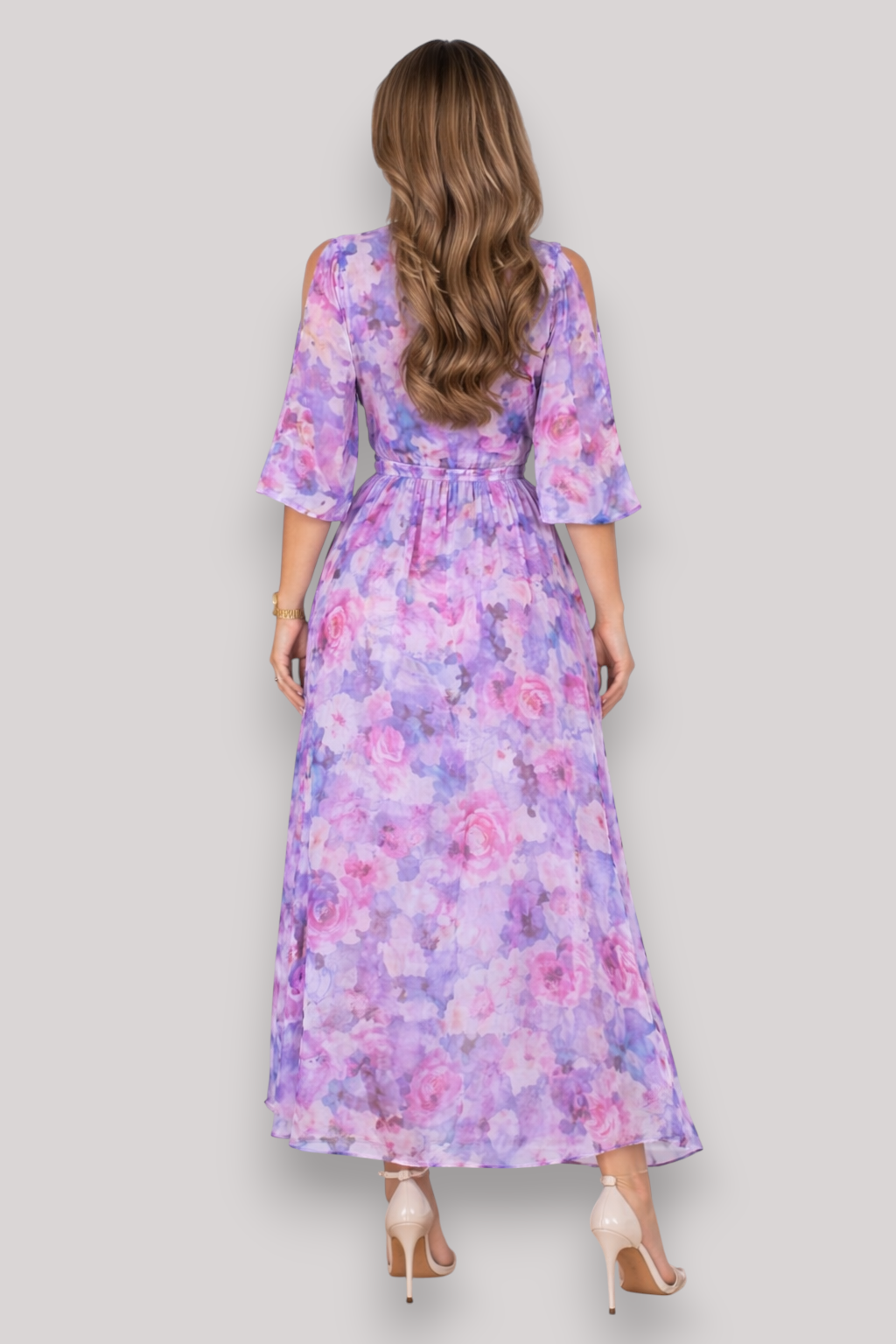 The Amaralisa Women's Elegant Floral Midi Dress