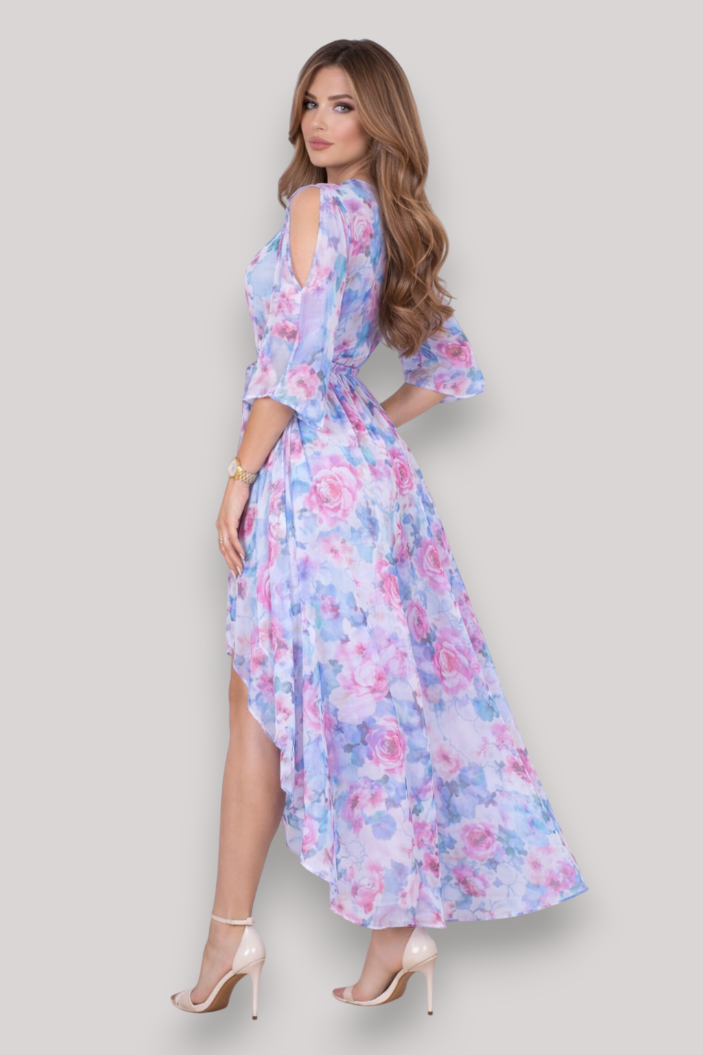 The Amaralisa Women's Elegant Floral Midi Dress
