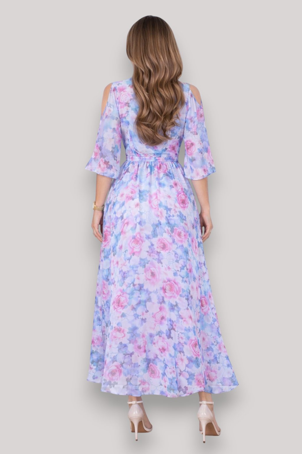 The Amaralisa Women's Elegant Floral Midi Dress