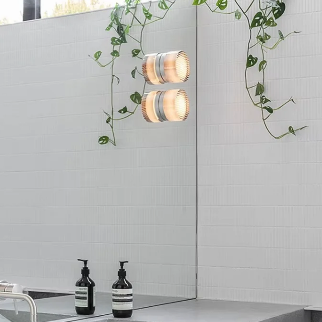 The Ambrelle Round Amber LED Wall Sconce Wall Light
