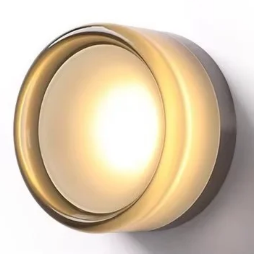 The Ambrelle Round Amber LED Wall Sconce Wall Light