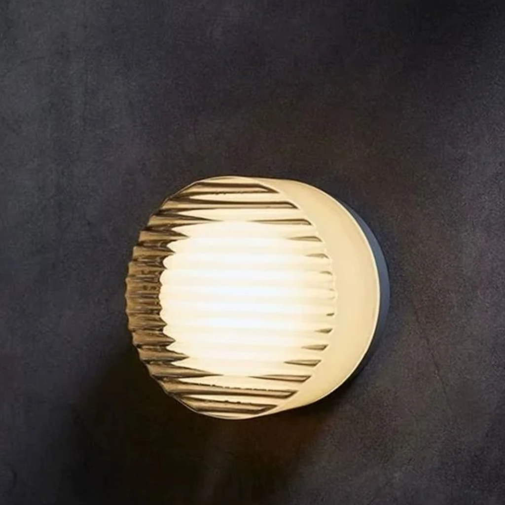 The Ambrelle Round Amber LED Wall Sconce Wall Light