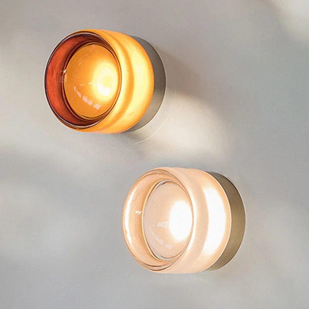 The Ambrise Amber Glass LED Wall Light
