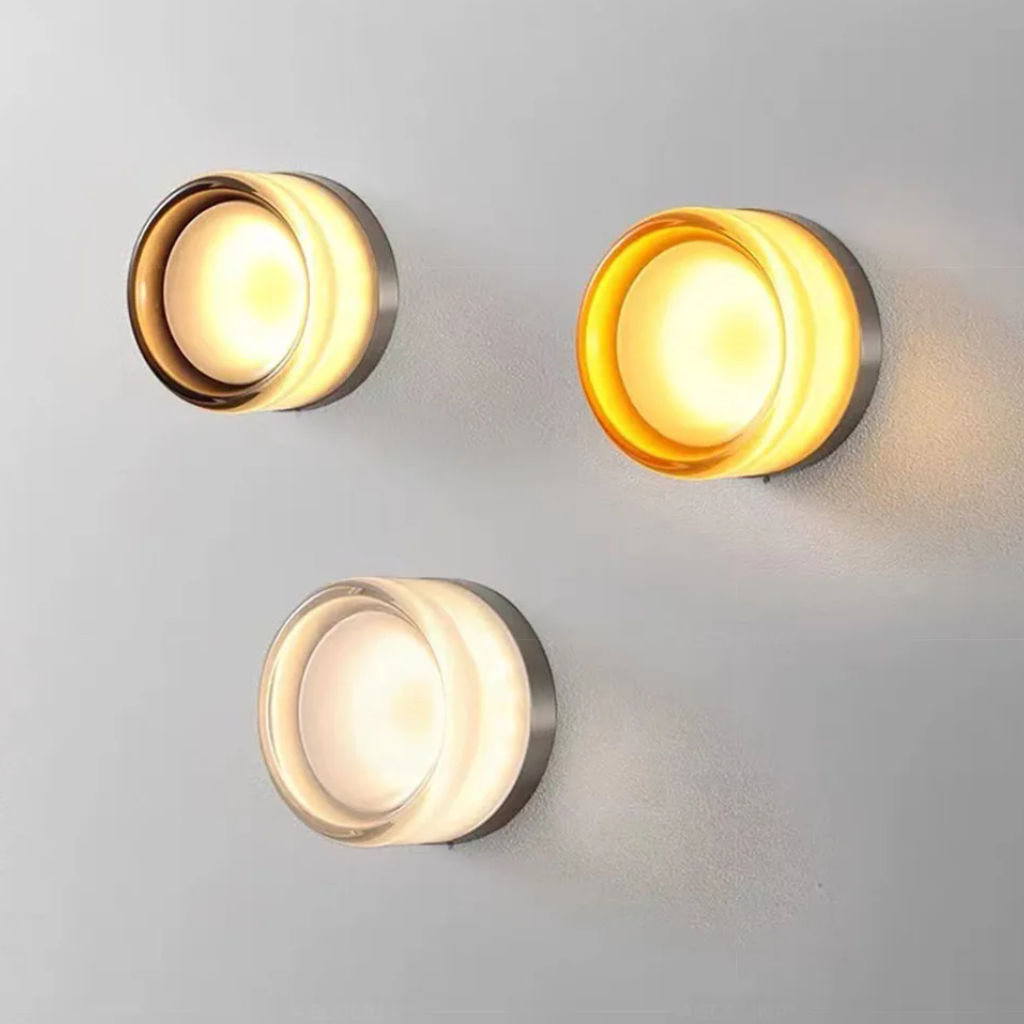 The Ambrise Amber Glass LED Wall Light
