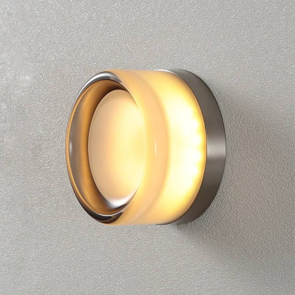 The Ambrise Amber Glass LED Wall Light