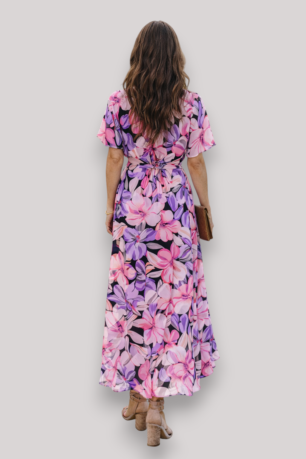 The Anya Women's Floral High Waist Maxi Dress