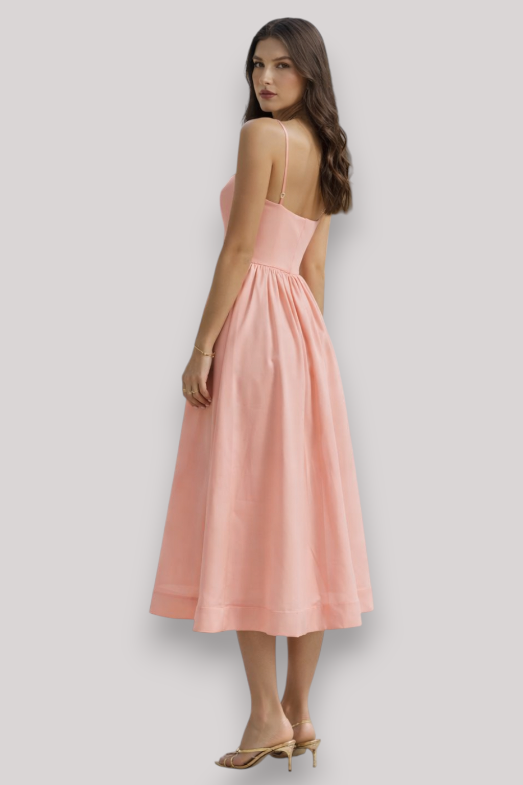 The Araminta Spaghetti Strap A Line Maxi Party Dress Elegant Holiday Style