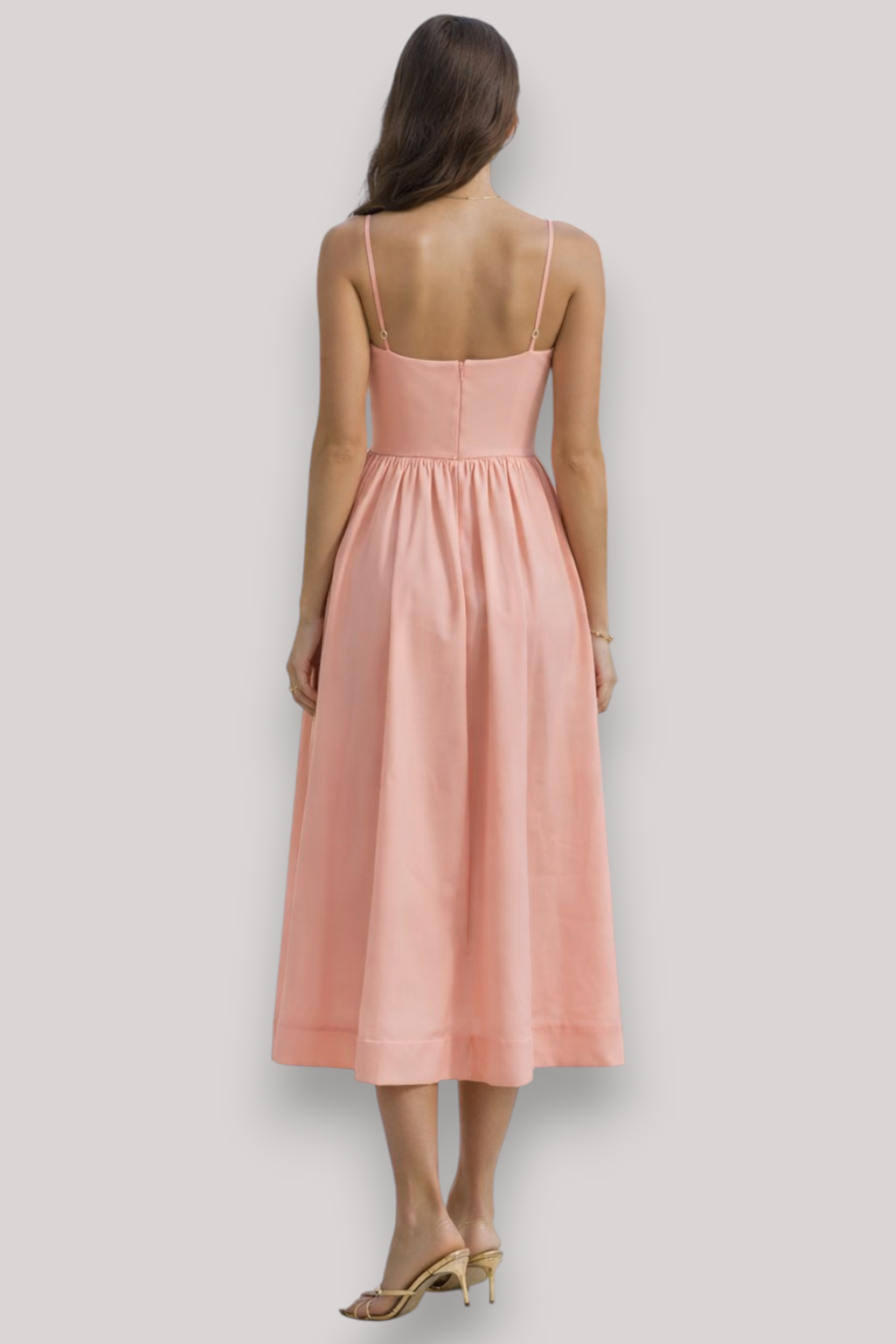 The Araminta Spaghetti Strap A Line Maxi Party Dress Elegant Holiday Style