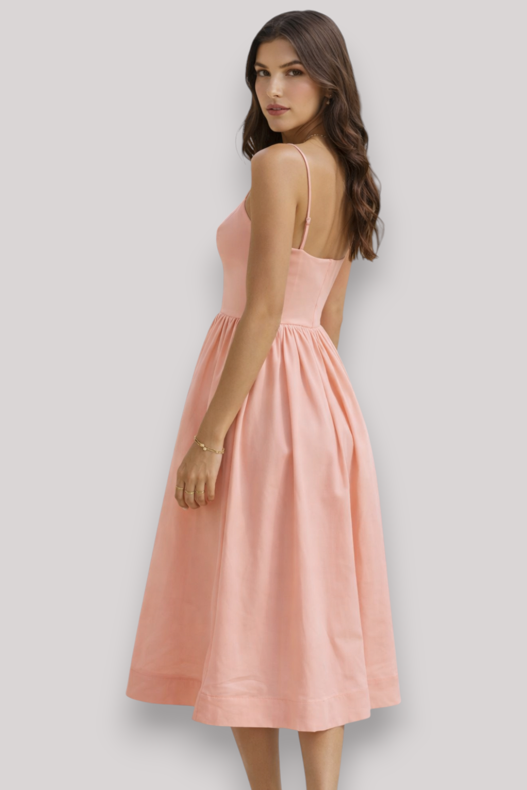 The Araminta Spaghetti Strap A Line Maxi Party Dress Elegant Holiday Style